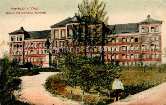 Auerbach Vogtland Schule Bismarck Denkmal