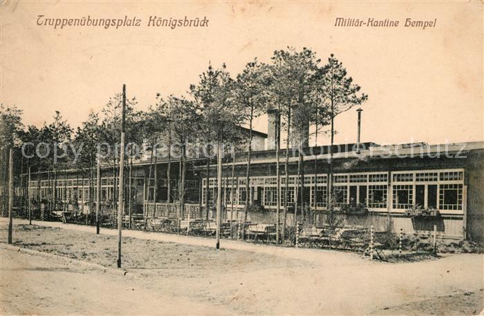 Koenigsbrueck Truppenuebungsplatz Militaer Kantine Hempel