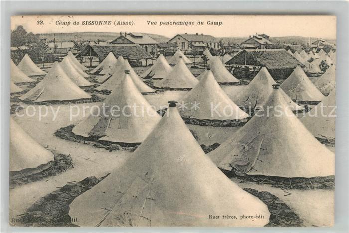 Sissonne Aisne Soldatenzeltlager