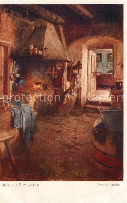 Verlag Galerie Wiener Kuenstler Nr. 598 Josef E. Hörwarter Tiroler Küche
