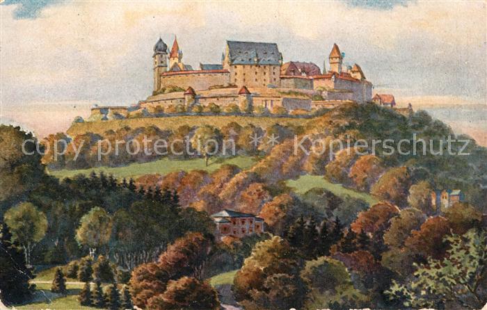 Kuenstlerkarte E. Maurer Veste Coburg