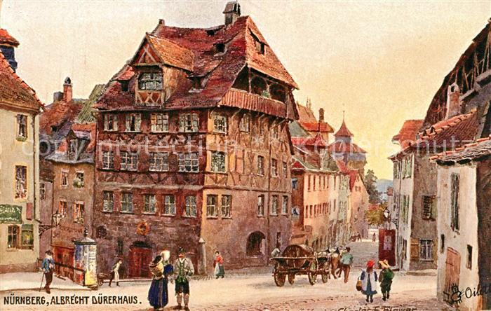 Verlag Tucks Oilette Nr. 611 B Nürnberg Albrecht-Dürerhaus Charl