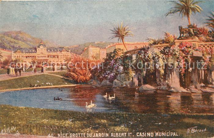 Verlag Tucks Oilette Nr. 40 Nice Grotte du Jardin Albert I. Casi