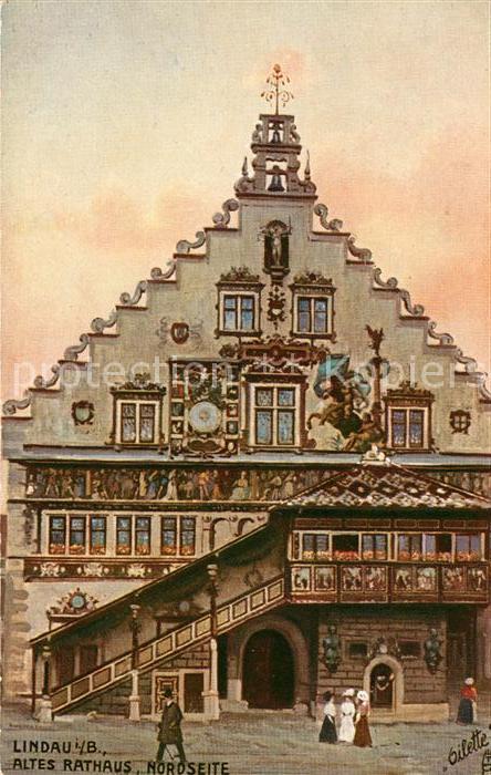 Verlag Tucks Oilette Nr. 736 Lindau im Bodensee Altes Rathaus