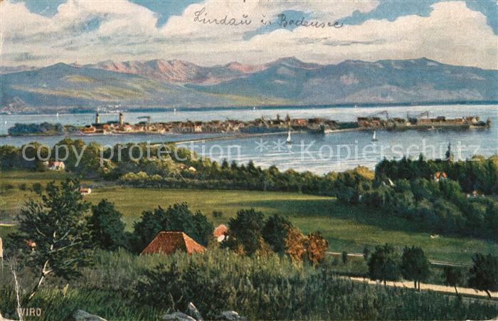 Verlag Wiedemann WIRO Nr. 2367 B Lindau im Bodensee vom Hoyerberg