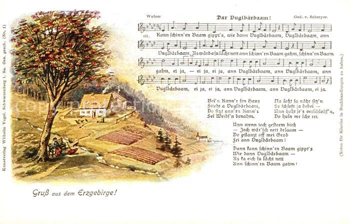 Liederkarte Dar Vuglbärbaam