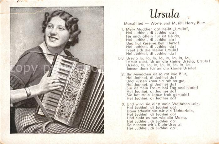 Liederkarte Ursula Akkordeon