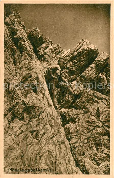 Bergsteigen Klettern Mädelegabelkamin