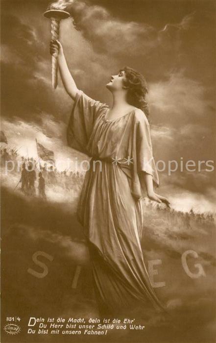 Foto Amag Nr. 851/4 Sieg Frau Fackel