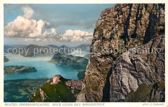Foto Gaberell J. Nr. 6824 Pilatus Oberhauptgalerie Rigi Bürg