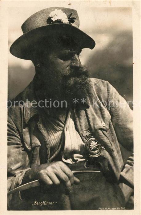 Foto Huber H. Nr. 747 Bergführer Kranzplatte