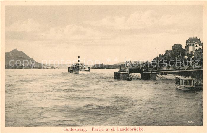 Dampfer Seitenrad Godesberg Landebrücke