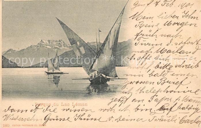 Segelboote Barque du Lac Leman
