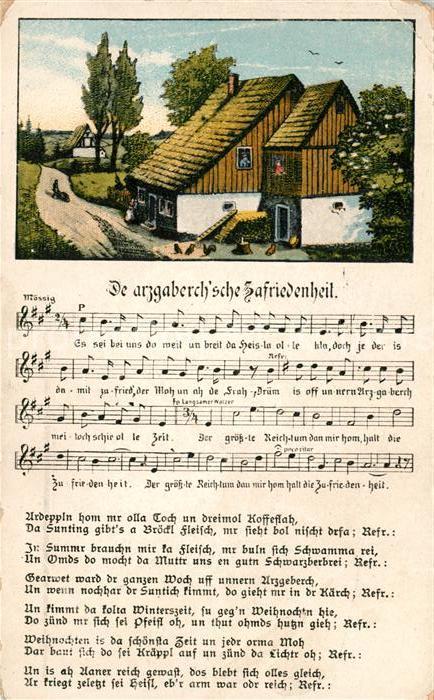Liederkarte De arzgaberch'sche Zafriedenheit