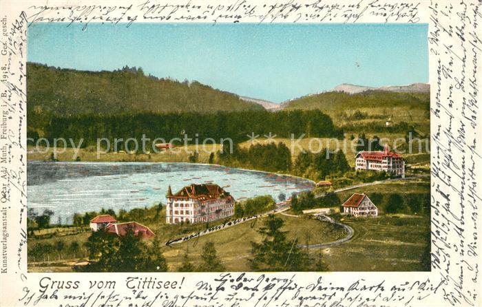 Goldfensterkarte Nr. 1958 Titisee