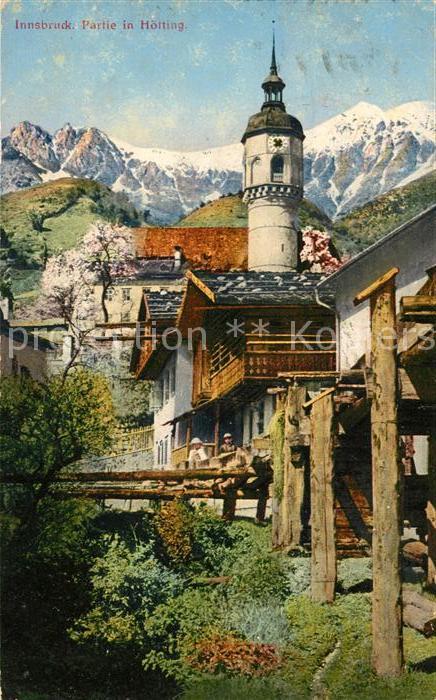 Hoetting Ortspartie mit Kirche