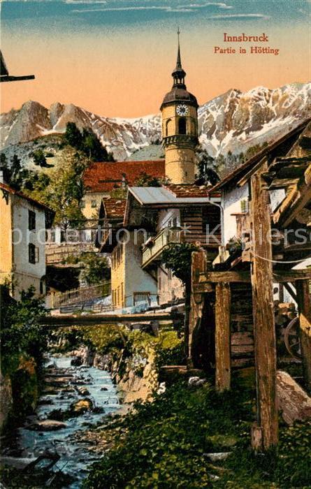 Hoetting Partie am Bach mit Kirche