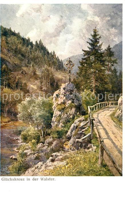 Walster Region Glueckskreuz Kuenstlerkarte Krampolek