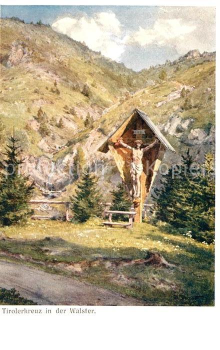 Walster Region Tirolerkreuz Kuenstlerkarte Krampolek