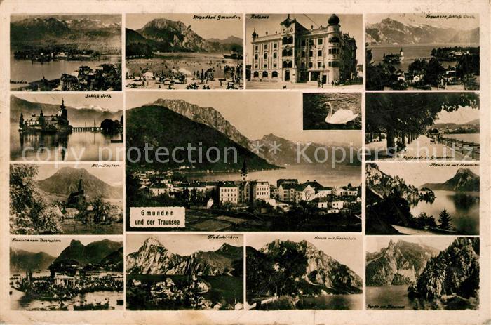 Gmunden Salzkammergut Traunsee Schloss-Orth Altmuenster Traunkirchen Hoisen Gmun
