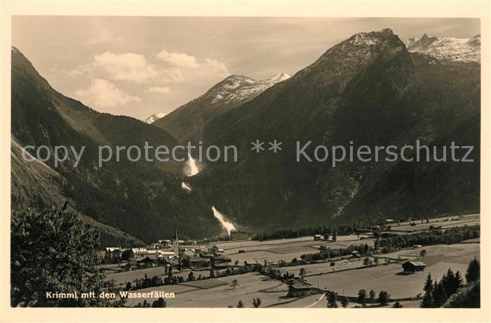 Krimml mit Wasserfaellen