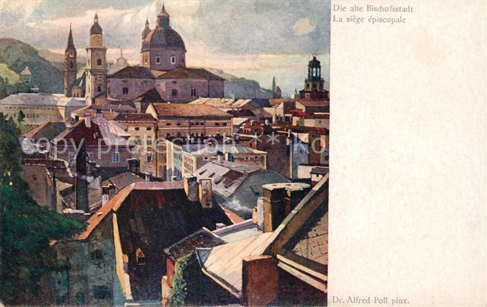 Innsbruck Die alte Bischofsstadt Kuenstlerkarte  Dr. Alfred Poll