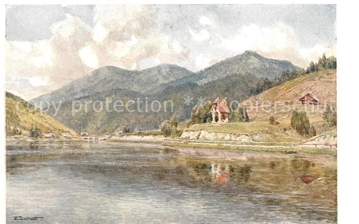 Walster Region Hubertus Kapelle Kuenstlerkarte A. Krampolek