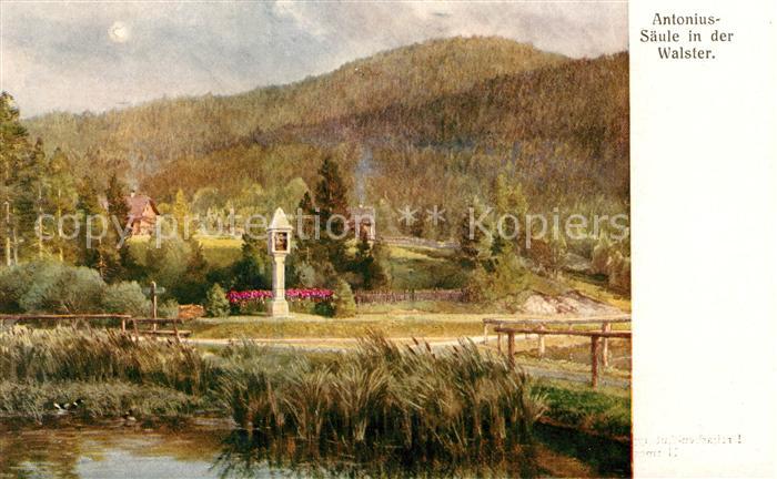 Walster Region Antonius Saeule Kuenstlerkarte A. Krampolek