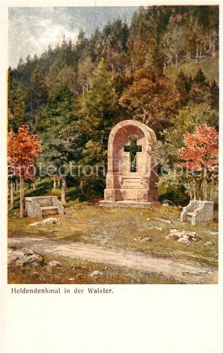 Walster Region Heldendenkmal Kuenstlerkarte A. Krampolek