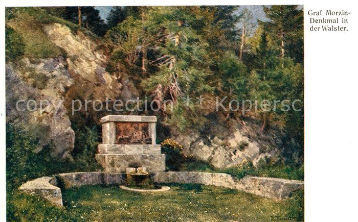 Walster Region Graf Morzin-Denkmal Kuenstlerkarte A. Krampolek