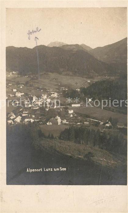 Lunz See Niederoesterreich Fliegeraufnahme