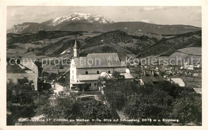 St Corona Wechsel Wallfahrtskirche mit Schneeberg