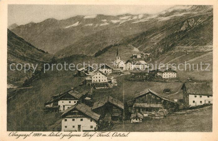 Obergurgl Soelden Tirol hoechstgelegenes Dorf im Tirol