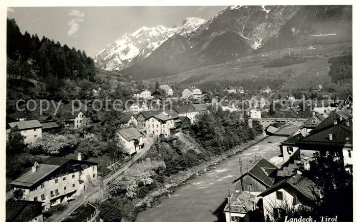 Landeck Tirol Fliegeraufnahme Flusspartie
