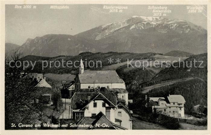 St Corona Wechsel mit Schneeberg