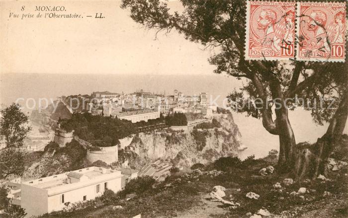Monaco Vue prise de l'Observatoire le Rocher Cote d Azur