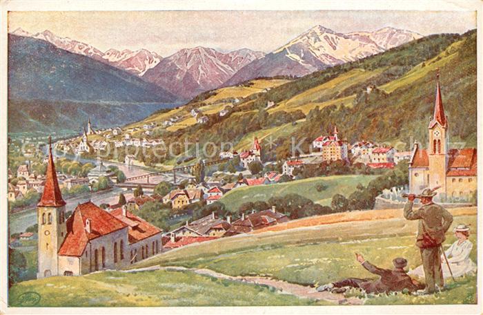 Innsbruck Panorama Kuenstlerkarte Nr 46