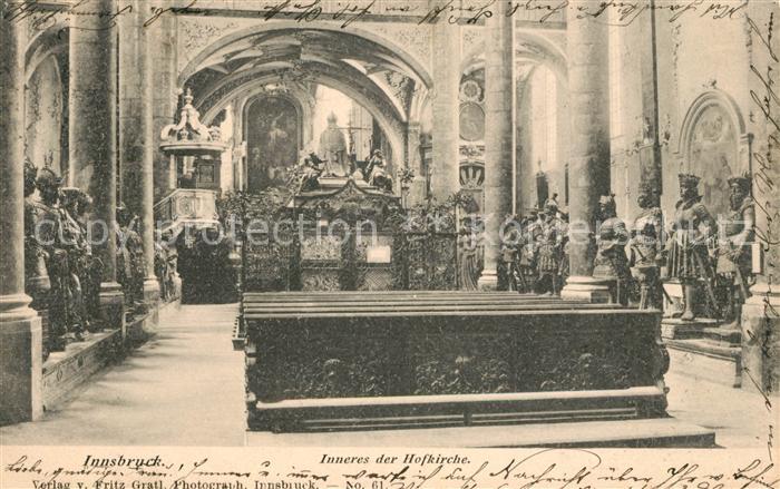 Innsbruck Inneres der Hofkirche