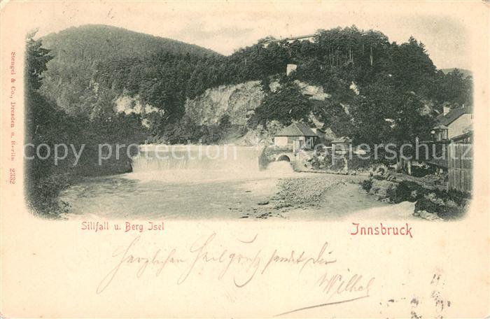 Innsbruck Sillfall und Berg Isel Wasserfall