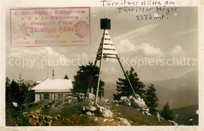 Tuernitz Niederoesterreich Huette am Tuernitzer Hoeger