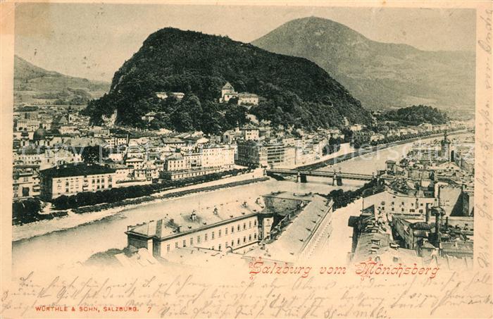 Salzburg Oesterreich Blick vom Moenchsberg