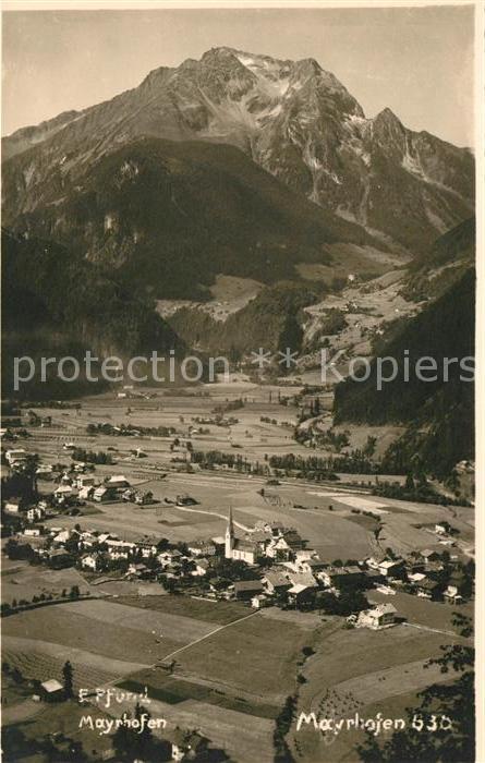 Mayrhofen Zillertal Fliegeraufnahme