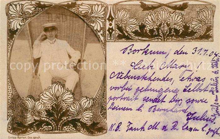 BORKUM Nordseebad Niedersachsen Strandkorb Motiv