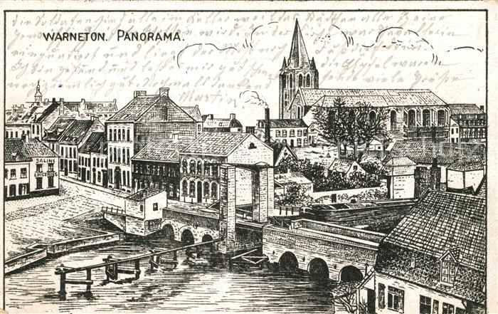 Warneton Hainaut Teilansicht Zeichnung