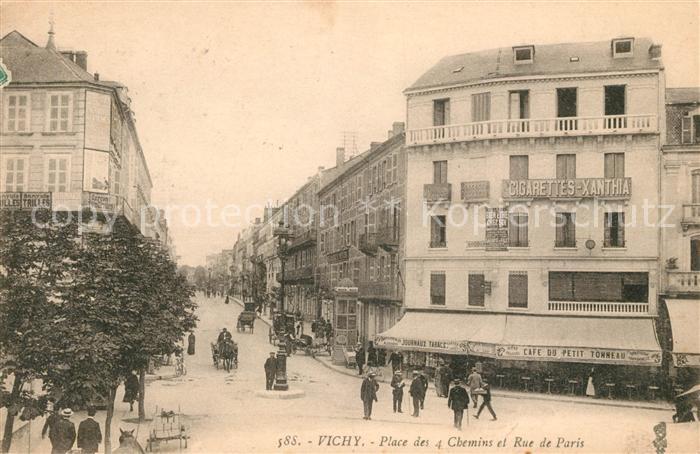 Vichy Allier Place de 4 Chemins et Rue de Paris