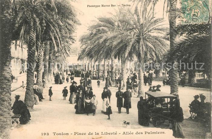 Toulon Var Place de la Liberte Allee des Palmiers