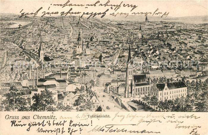 CHEMNITZ Sachsen Totalansicht