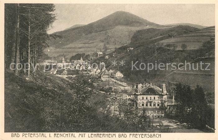 Bad Peterstal-Griesbach Panorama Renchtal mit Lehrerheim Bad Freyersbach