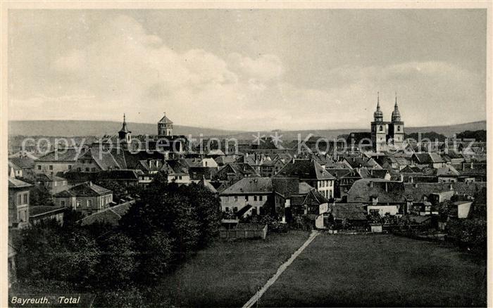 BAYREUTH Bayern Stadtpanorama mit Kirchen