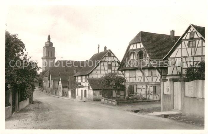 Dettwiller Vieilles maisons alsaciennes Rue Genral